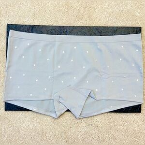 Victoria’s Secret blue stars Thick No Show Seamless Boyshort Panties VS Large L